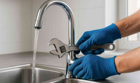 How can checking under bathroom basins for damp patches reveal hidden leaks