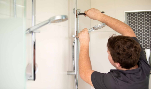 What benefit is there in asking the plumber to label key valves when work is done