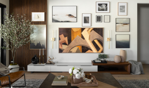 Why does balancing heavy furniture on one side of the room with lighter pieces on the other side improve flow